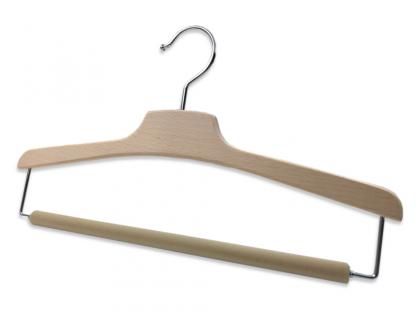 Cintre Pantalon Jupe Bois Naturel Ciré_thumbnail Cintre Pantalon Jupe Bois Naturel Ciré_thumbnail