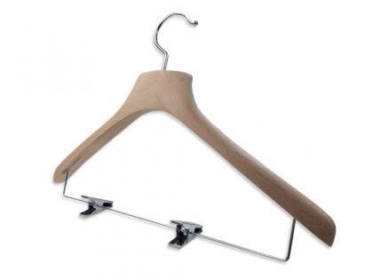 Cintre Robe Jupe Bois Naturel Ciré_thumbnail Cintre Robe Jupe Bois Naturel Ciré_thumbnail